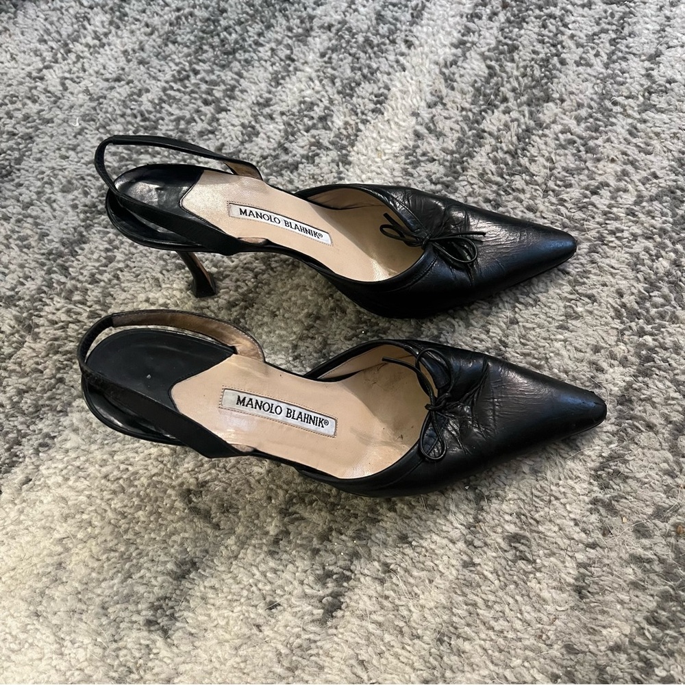 Manolo Blahnik Slingback Pumps Vintage 36.5 - Picture 12 of 15